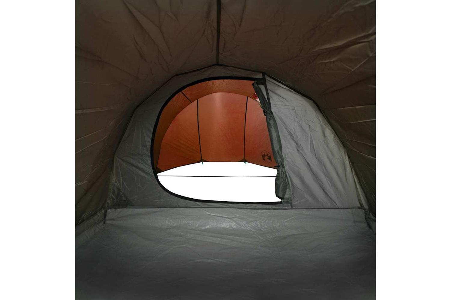 Vidaxl Camping Tent Tunnel 4-person Orange Waterproof-10