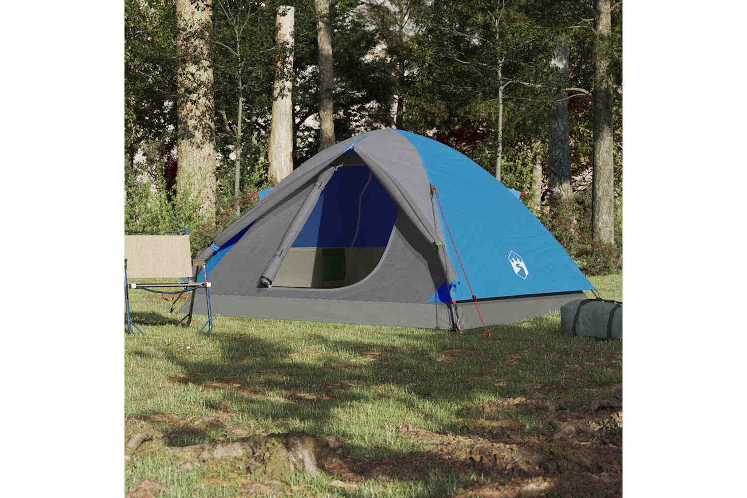 Vidaxl Camping Tent Dome 3-person Blue Waterproof-3