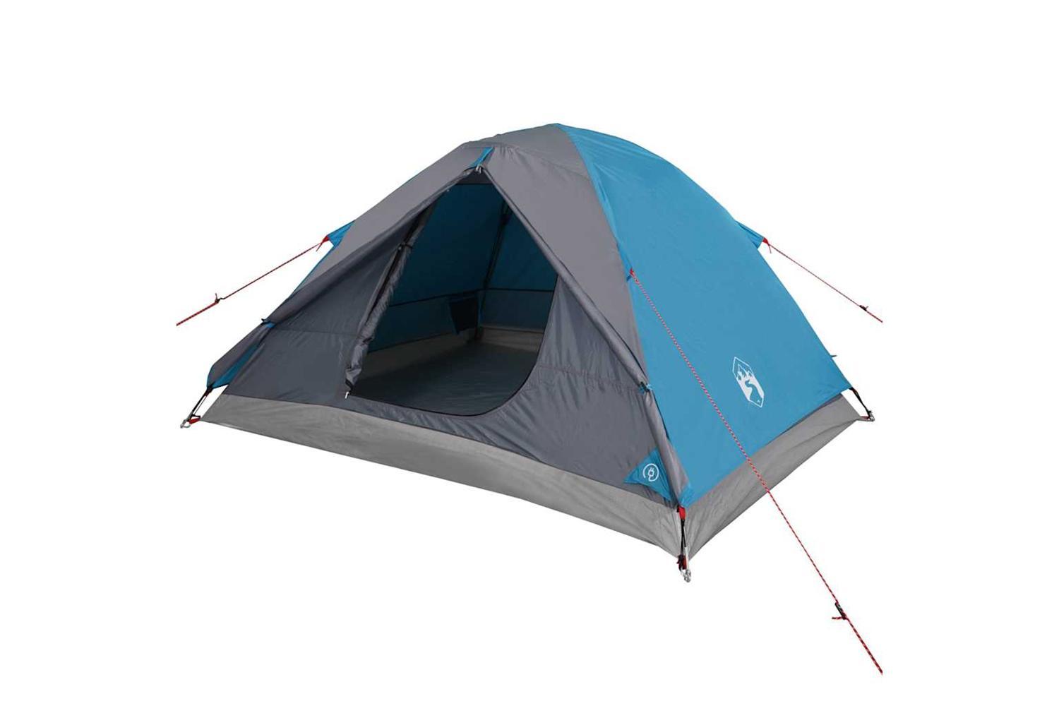 Vidaxl Camping Tent Dome 3-person Blue Waterproof-4