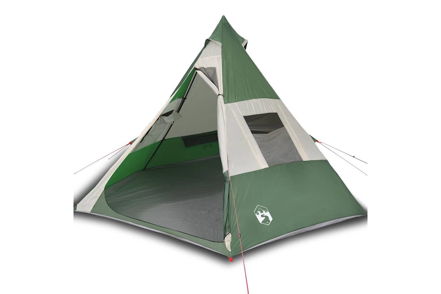 Vidaxl Camping Tent Tipi 7-person Green Waterproof-2