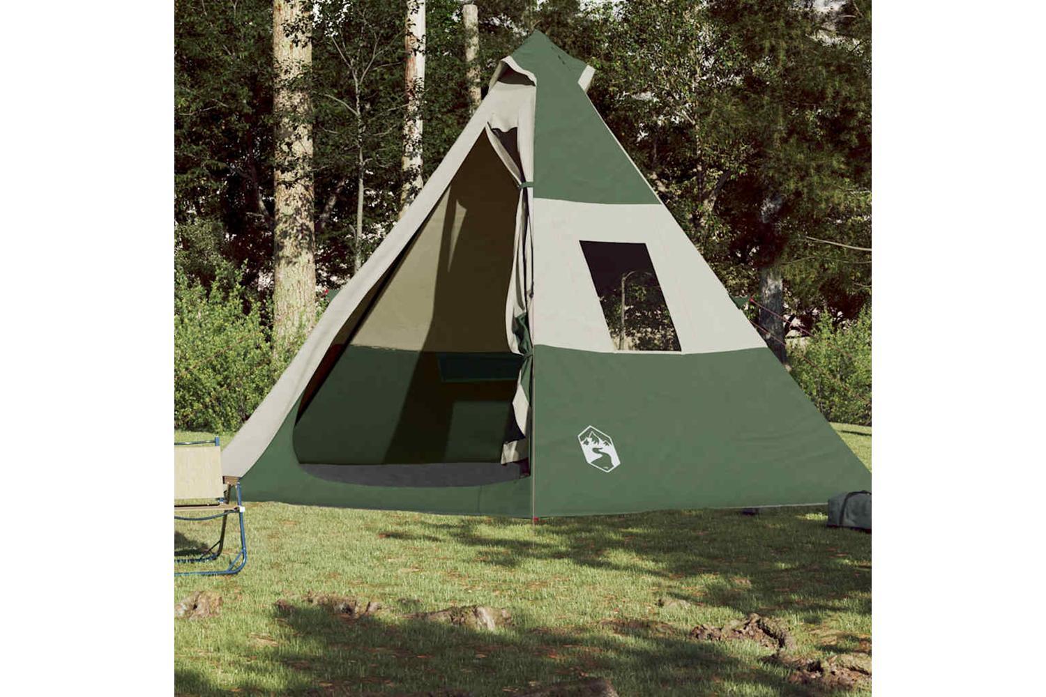 Vidaxl Camping Tent Tipi 7-person Green Waterproof-3