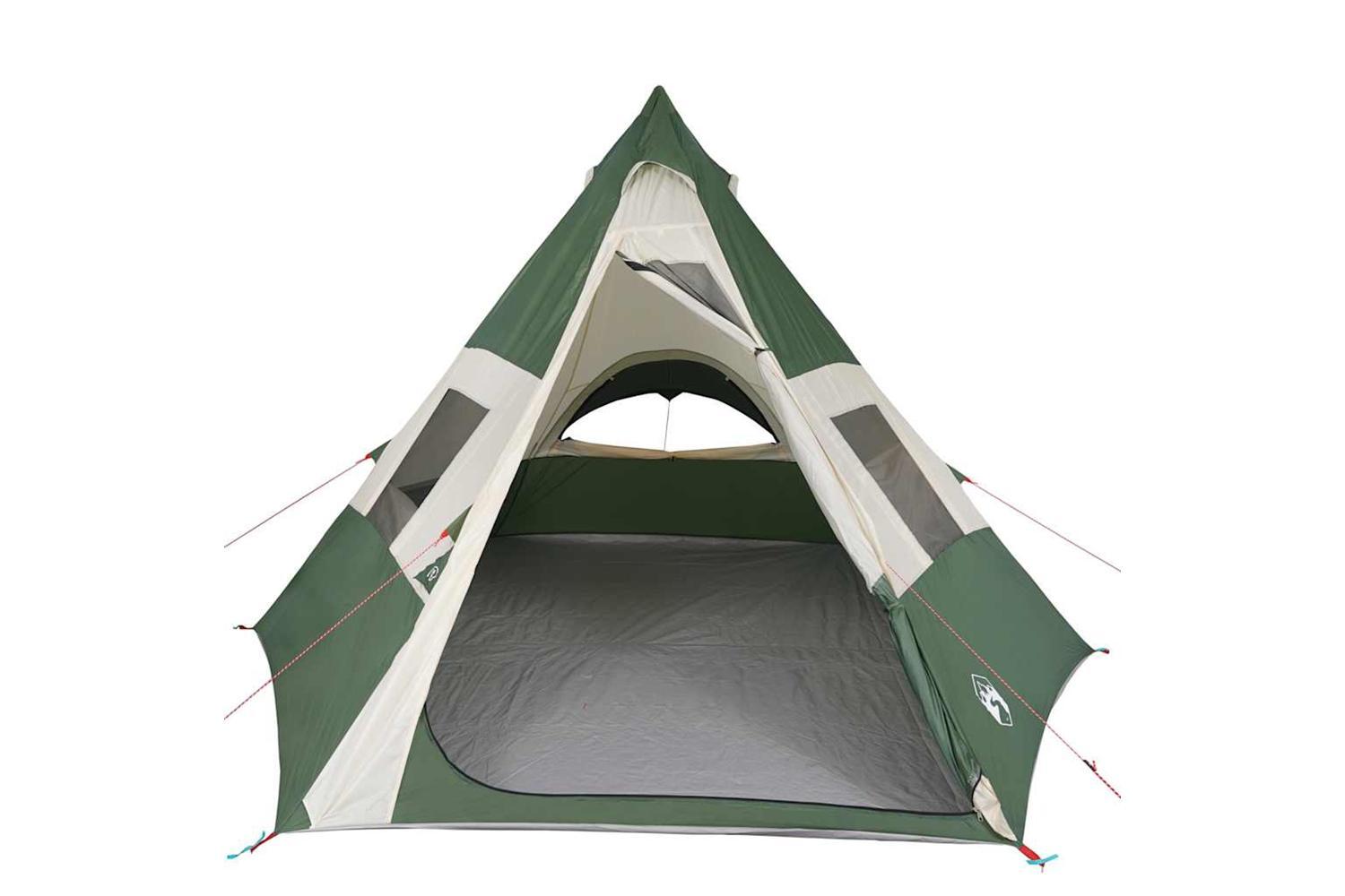 Vidaxl Camping Tent Tipi 7-person Green Waterproof-5