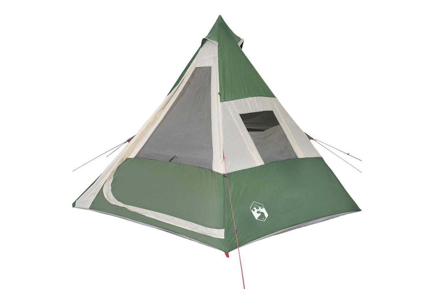 Vidaxl Camping Tent Tipi 7-person Green Waterproof-6