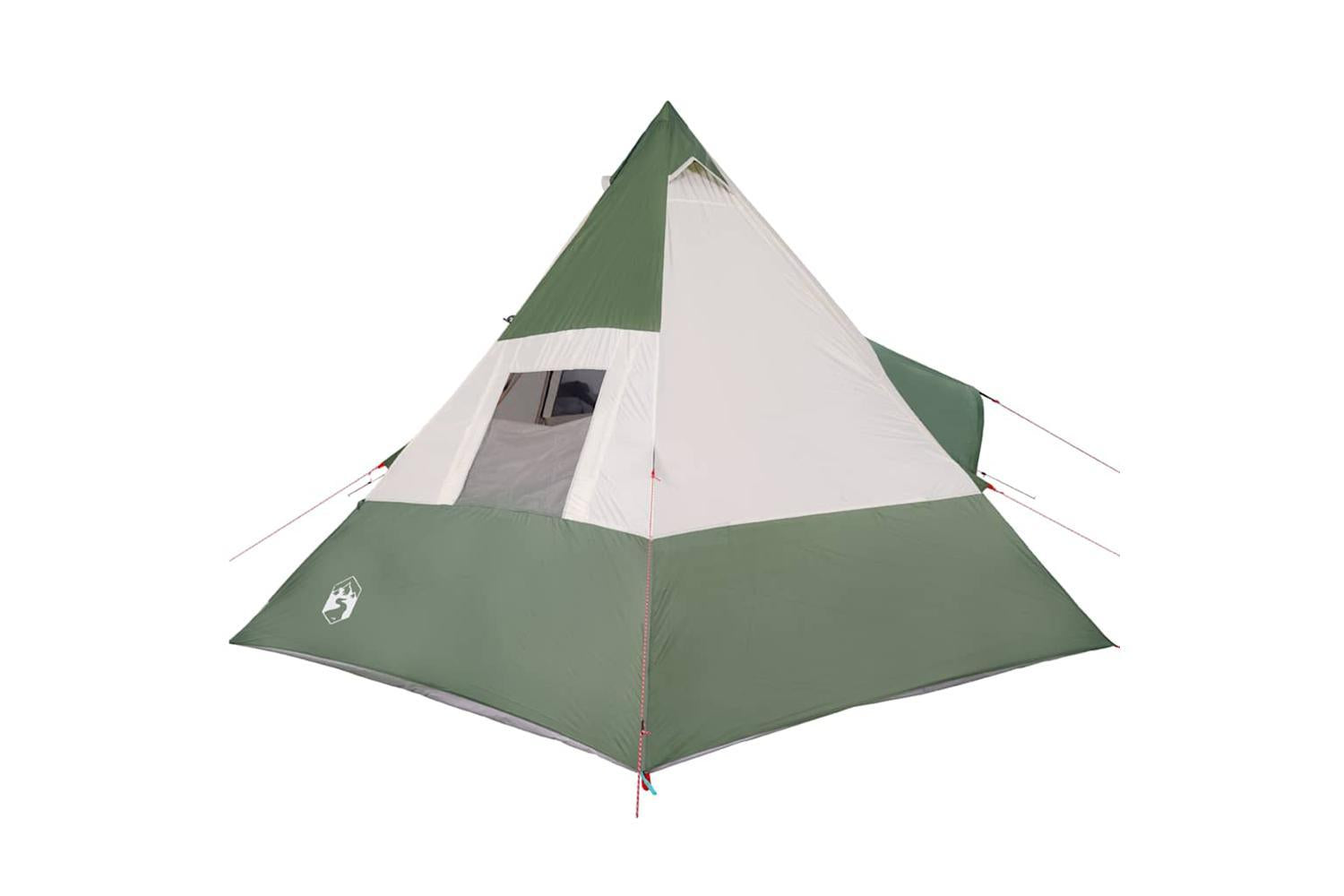 Vidaxl Camping Tent Tipi 7-person Green Waterproof-8