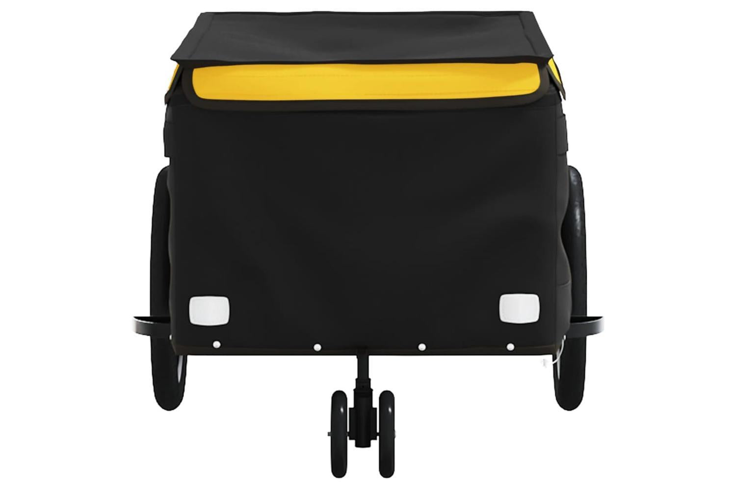 Vidaxl Bike Trailer Black And Yellow 30 Kg Iron-6