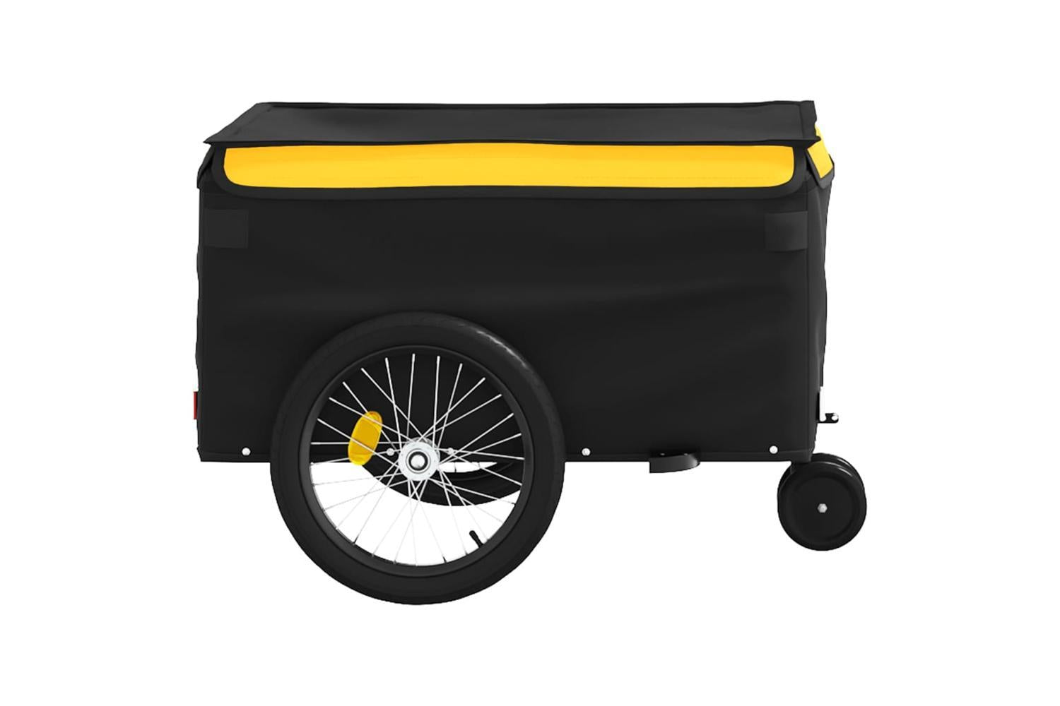 Vidaxl Bike Trailer Black And Yellow 30 Kg Iron-7