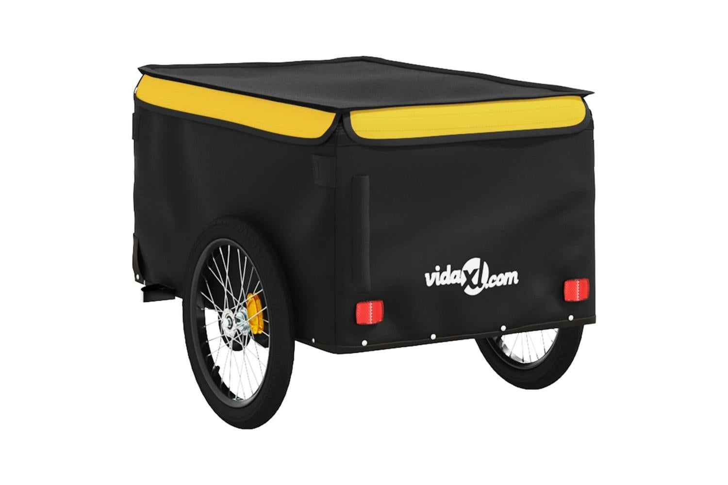 Vidaxl Bike Trailer Black And Yellow 30 Kg Iron-8