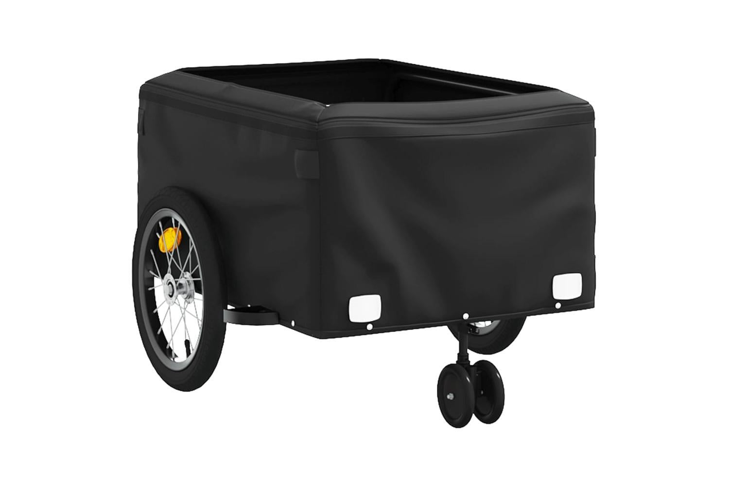 Vidaxl Bike Trailer Black And Orange 45 Kg Iron-5