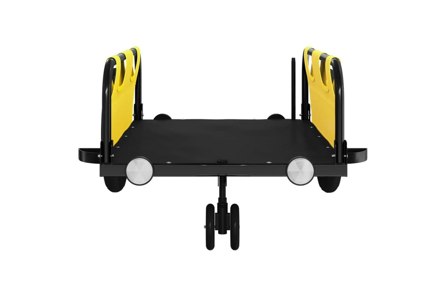Vidaxl Bike Trailer Yellow Oxford Fabric And Iron-5