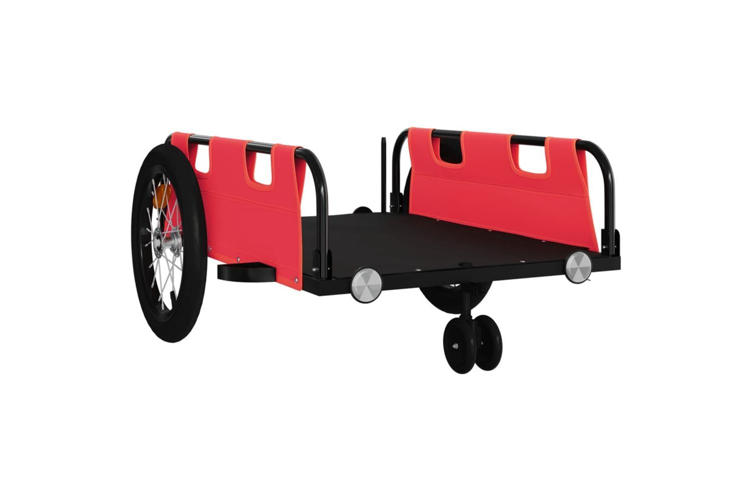 Vidaxl Bike Trailer Red Oxford Fabric And Iron-4