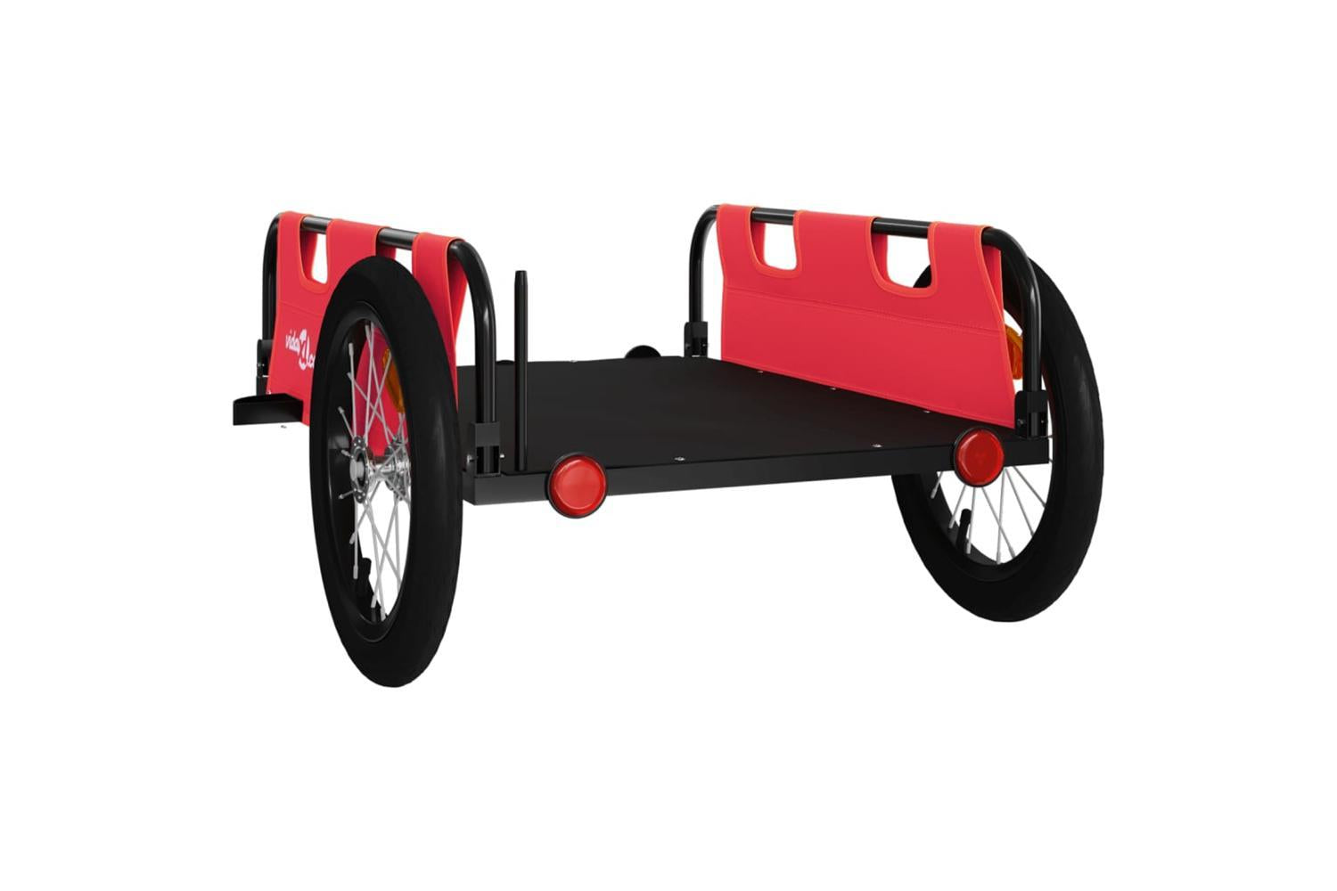 Vidaxl Bike Trailer Red Oxford Fabric And Iron-7