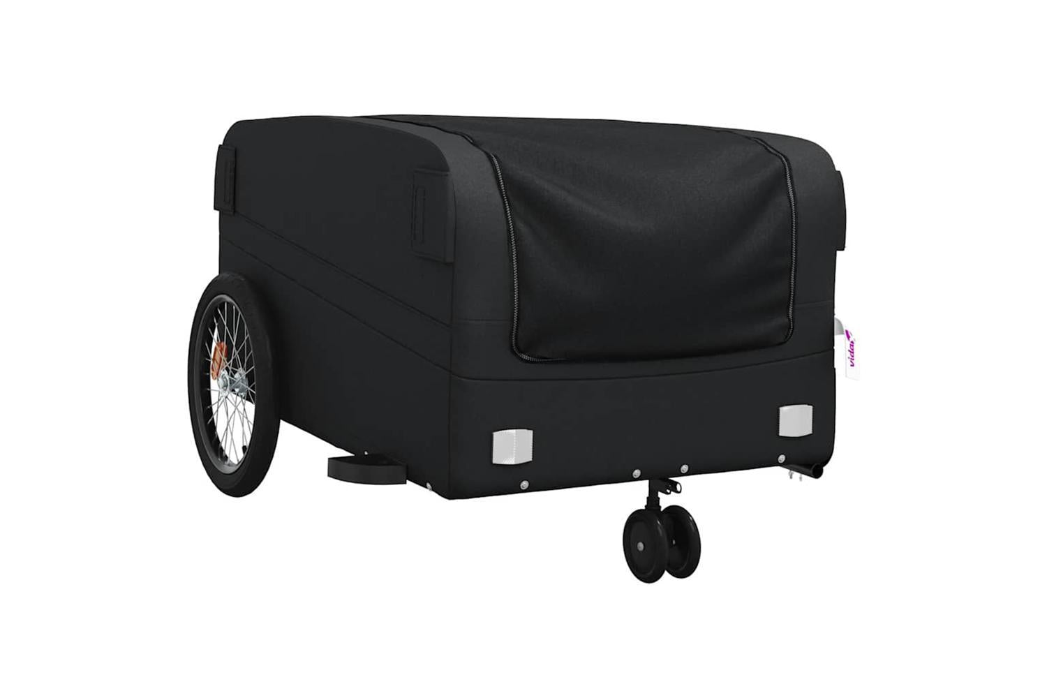 Vidaxl Bike Trailer Black 45 Kg Iron-4