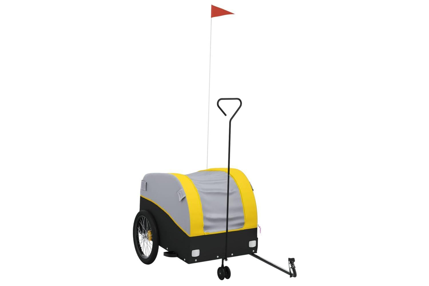 Vidaxl Bike Trailer Black And Yellow 45 Kg Iron