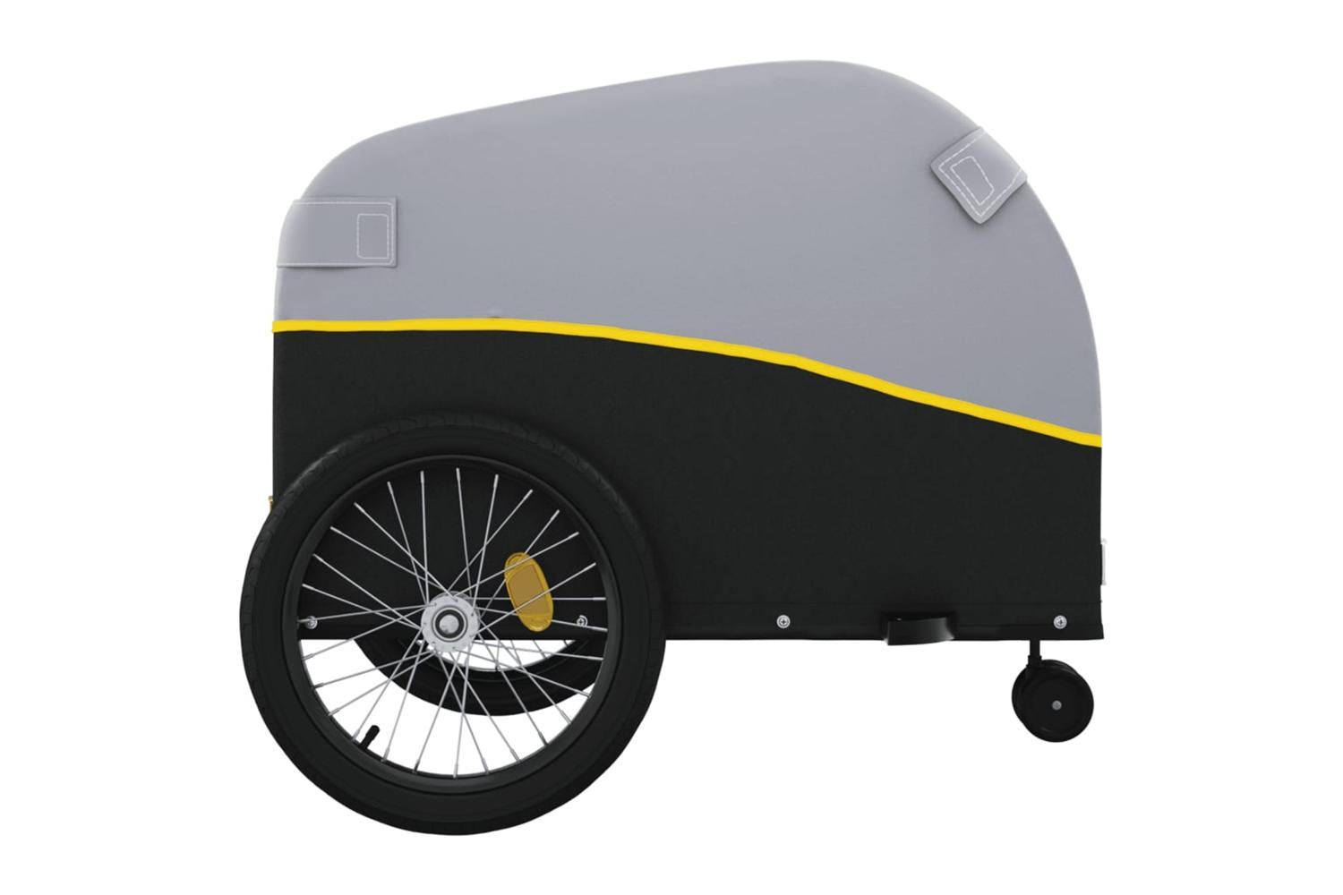 Vidaxl Bike Trailer Black And Yellow 45 Kg Iron-7