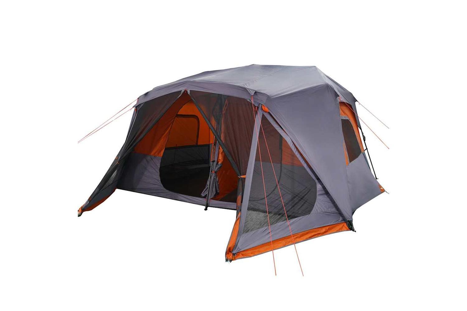 Vidaxl Family Tent 10-person Grey And Orange Quick Release Waterproof-3