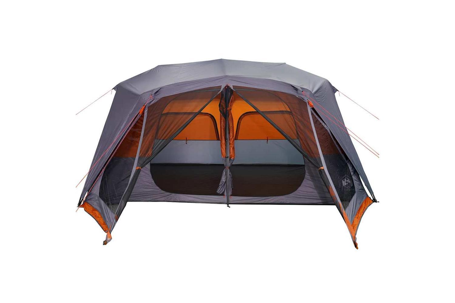 Vidaxl Family Tent 10-person Grey And Orange Quick Release Waterproof-5