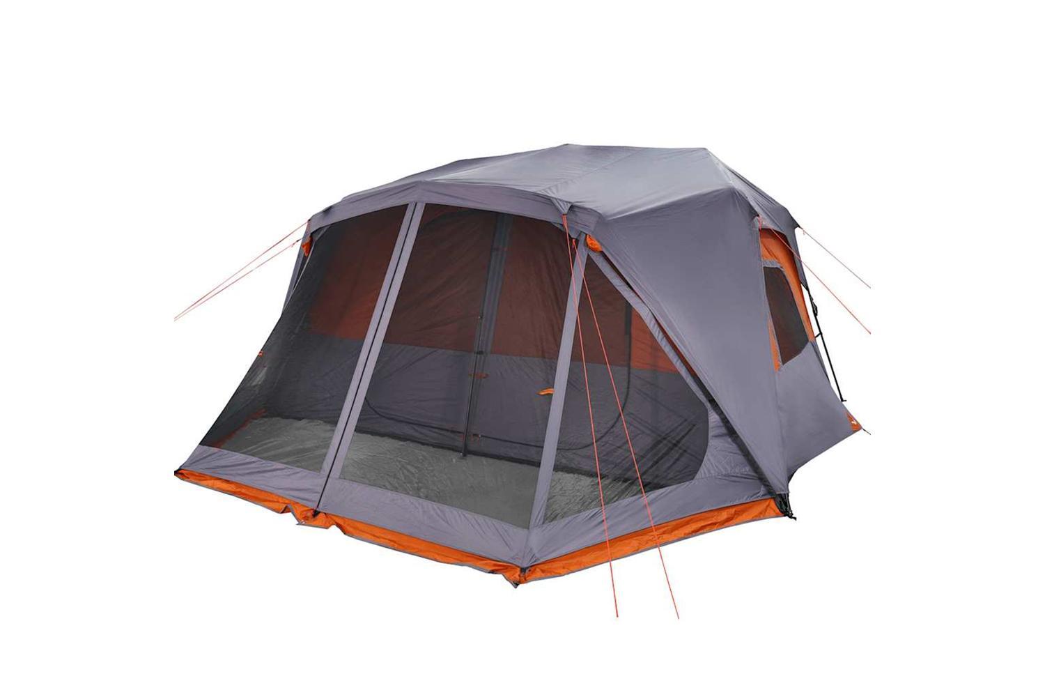 Vidaxl Family Tent 10-person Grey And Orange Quick Release Waterproof-6