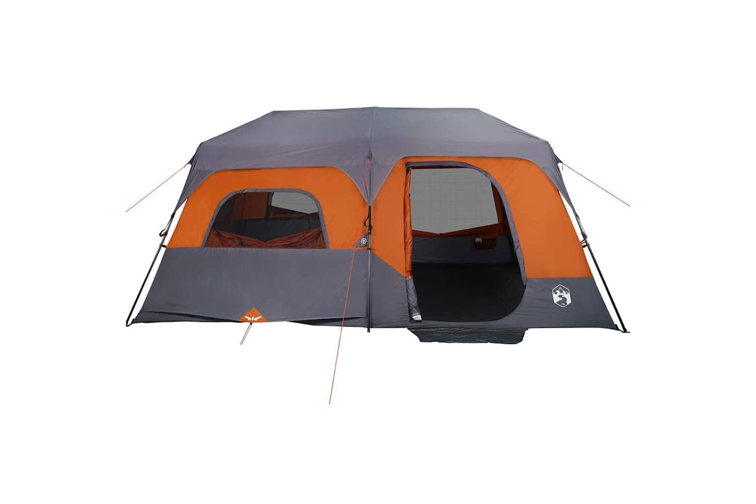 Vidaxl Family Tent 9-person Grey And Orange Quick Release Waterproof-5