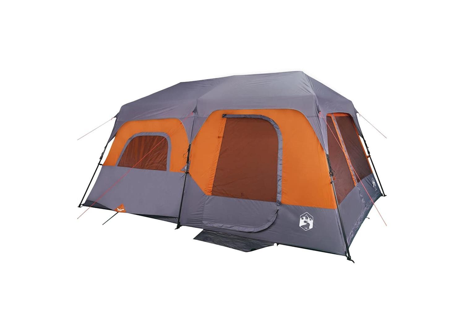 Vidaxl Family Tent 9-person Grey And Orange Quick Release Waterproof-6