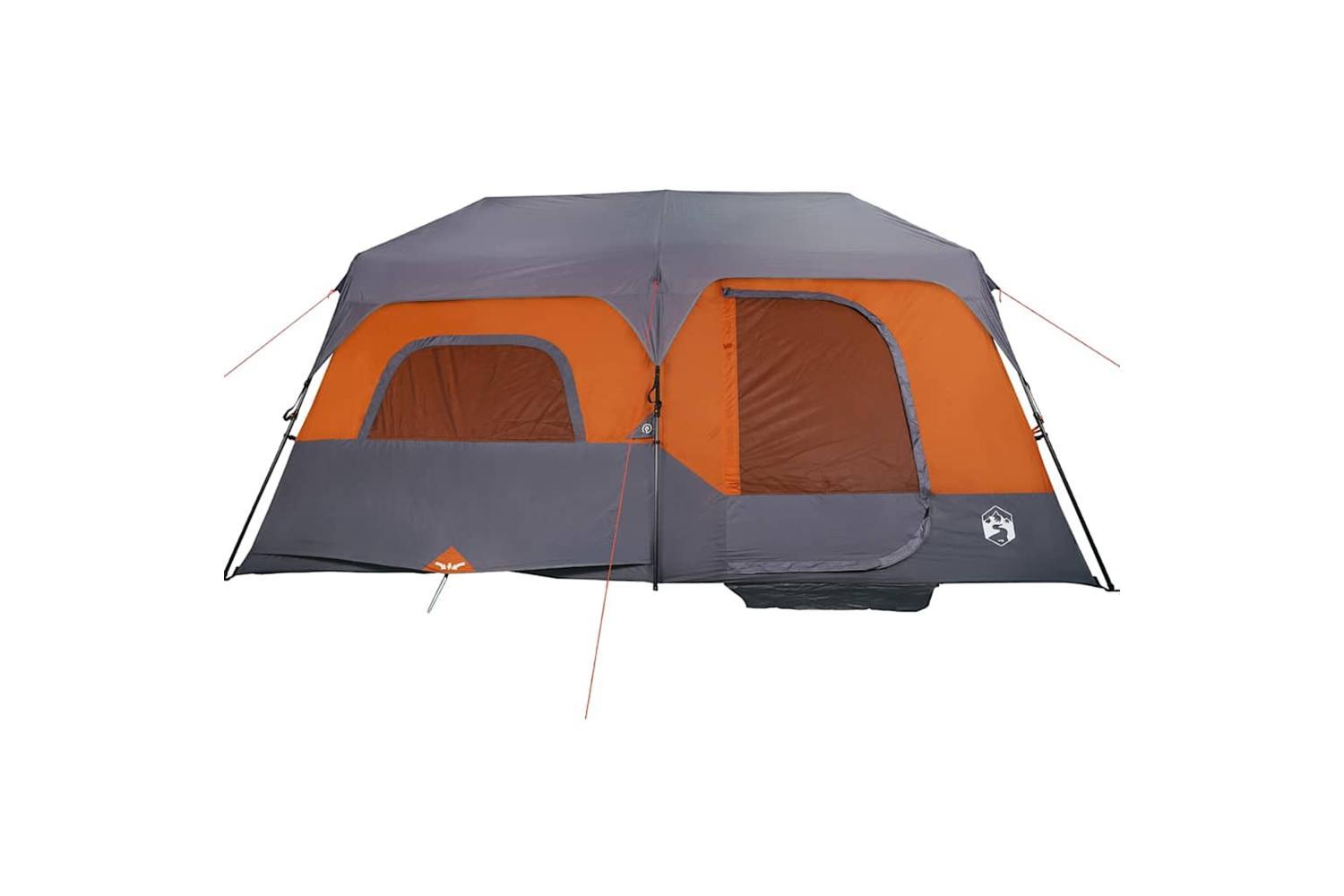 Vidaxl Family Tent 9-person Grey And Orange Quick Release Waterproof-7
