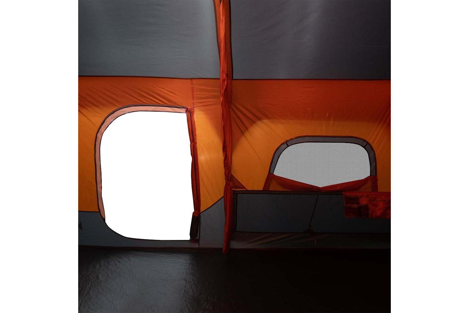 Vidaxl Family Tent 9-person Grey And Orange Quick Release Waterproof-10