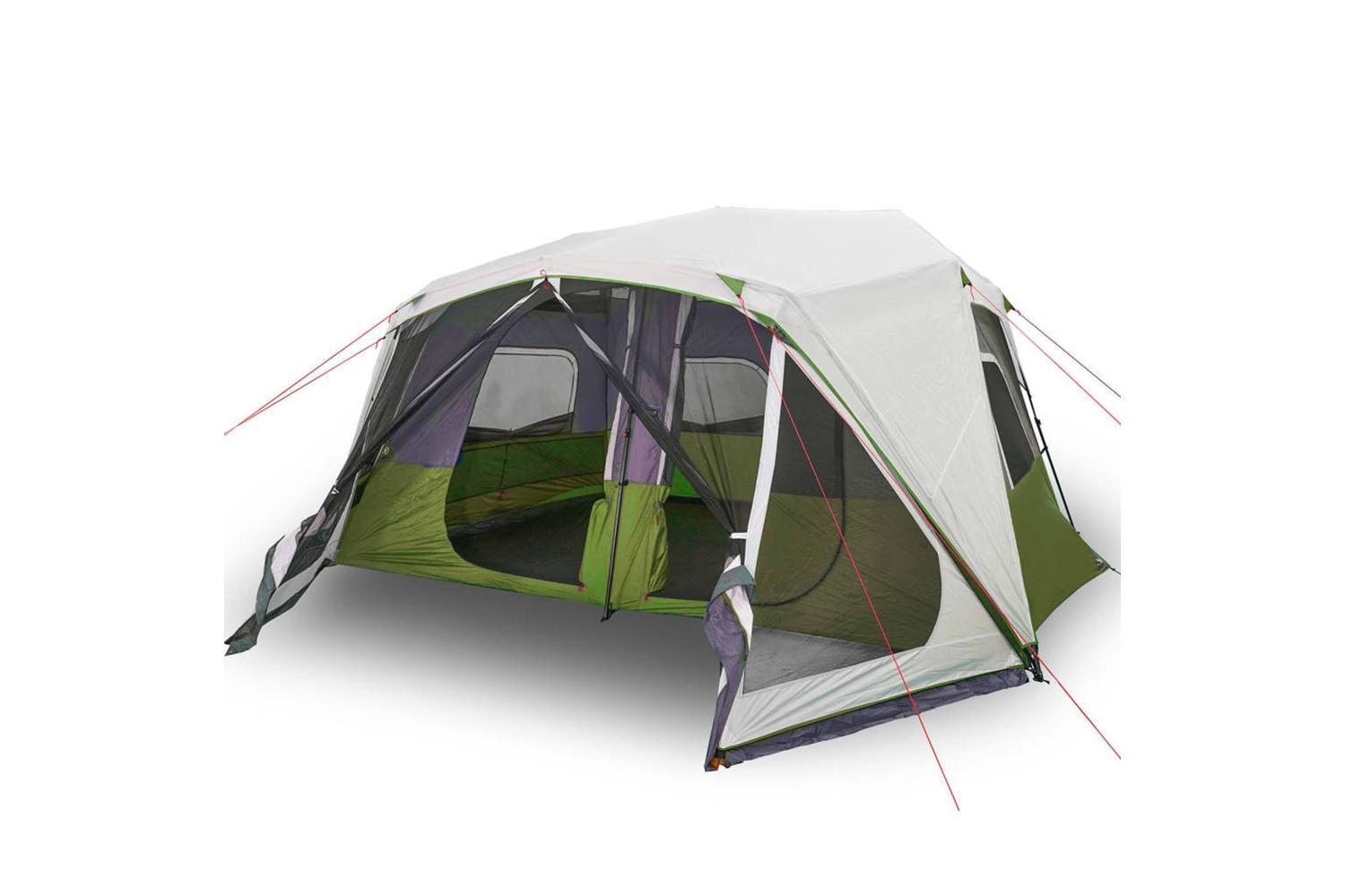 Vidaxl Family Tent With Led 10-person Light Green Quick Release-2