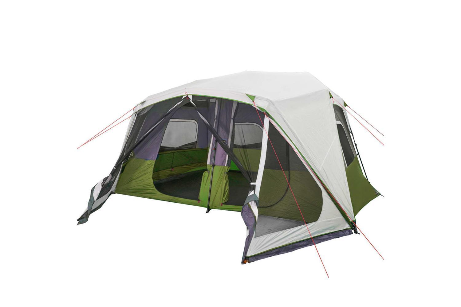 Vidaxl Family Tent With Led 10-person Light Green Quick Release-4