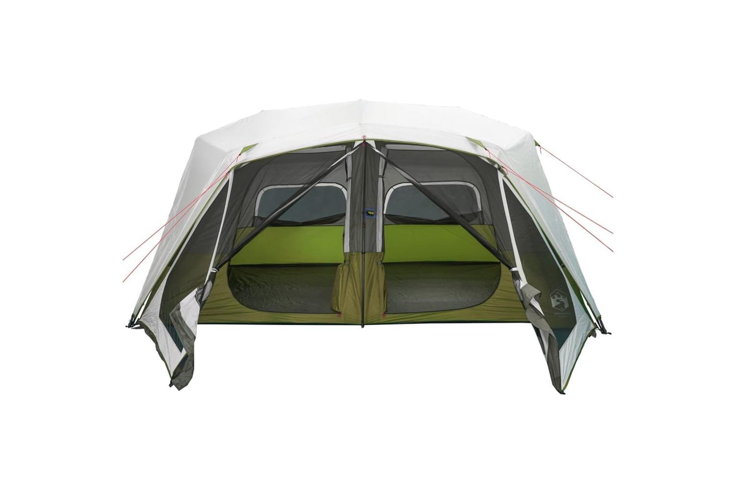 Vidaxl Family Tent With Led 10-person Light Green Quick Release-5