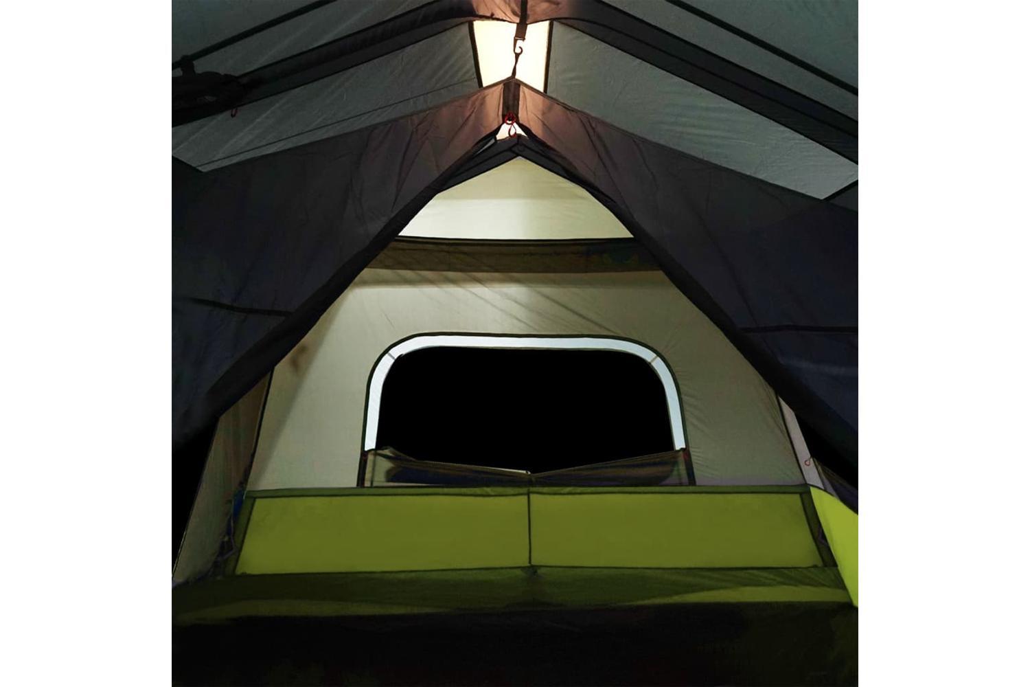 Vidaxl Family Tent With Led 10-person Light Green Quick Release-10