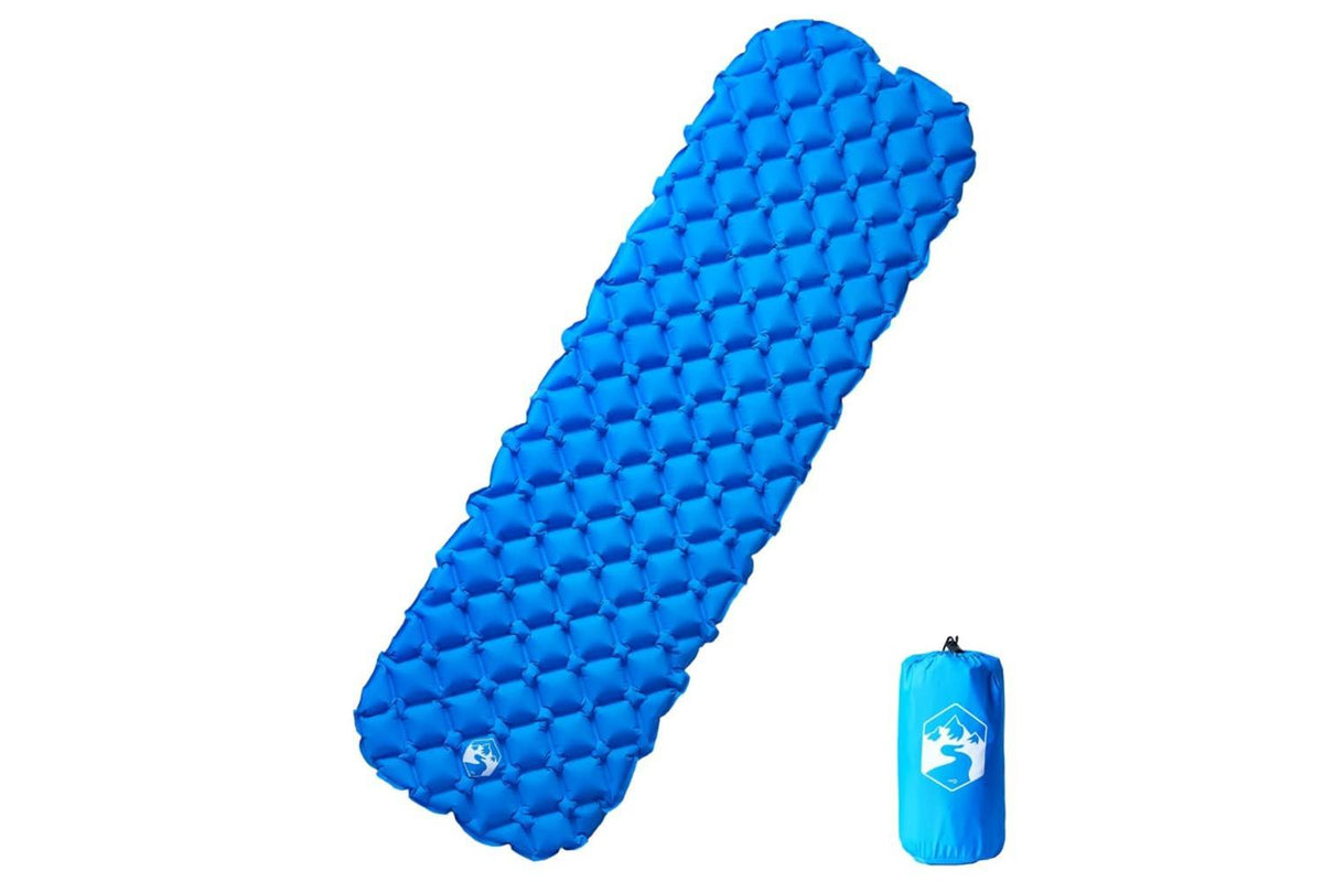 Vidaxl Inflating Camping Mattress 1-person Blue 190x58x6 Cm