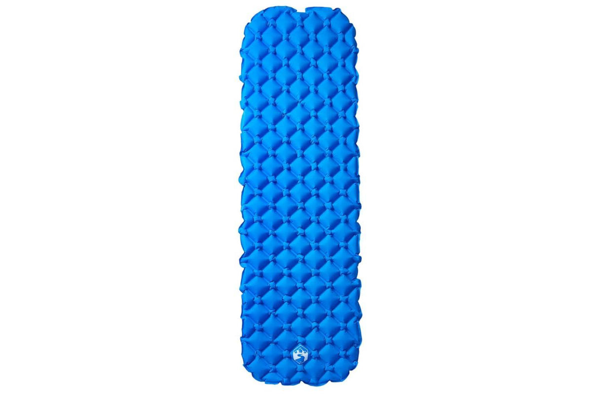 Vidaxl Inflating Camping Mattress 1-person Blue 190x58x6 Cm-2