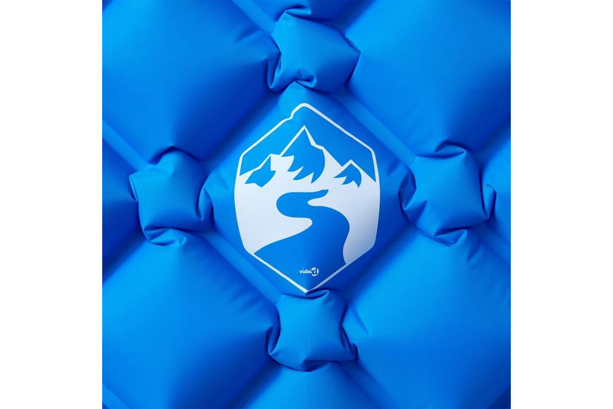 Vidaxl Inflating Camping Mattress 1-person Blue 190x58x6 Cm-3