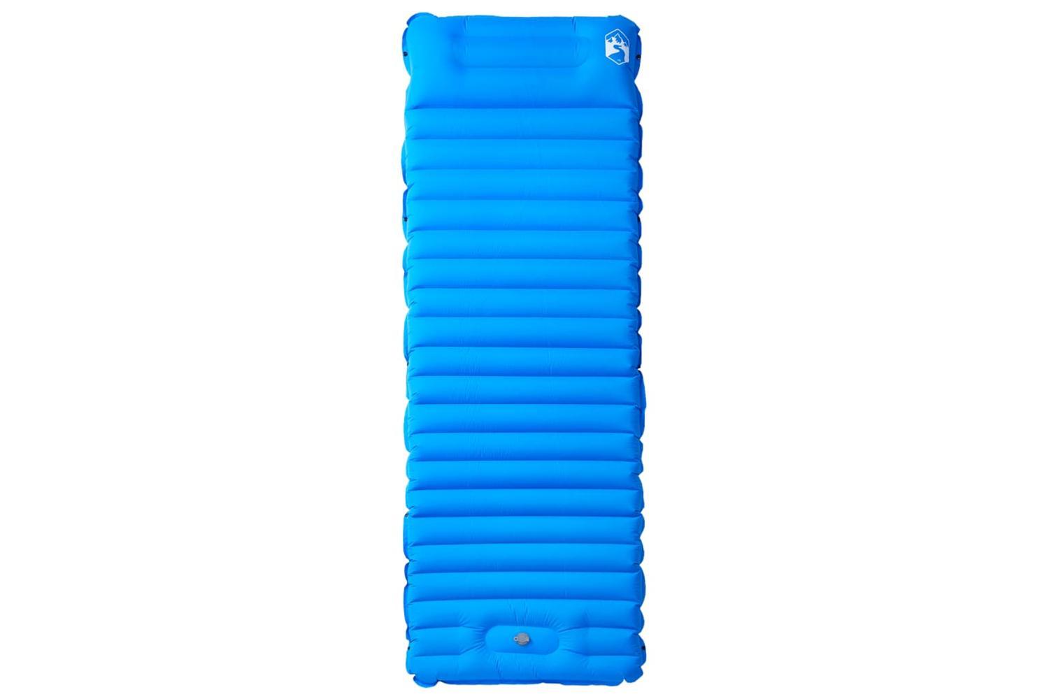 Vidaxl Self Inflating Camping Mattress With Pillow 1-person Blue-2