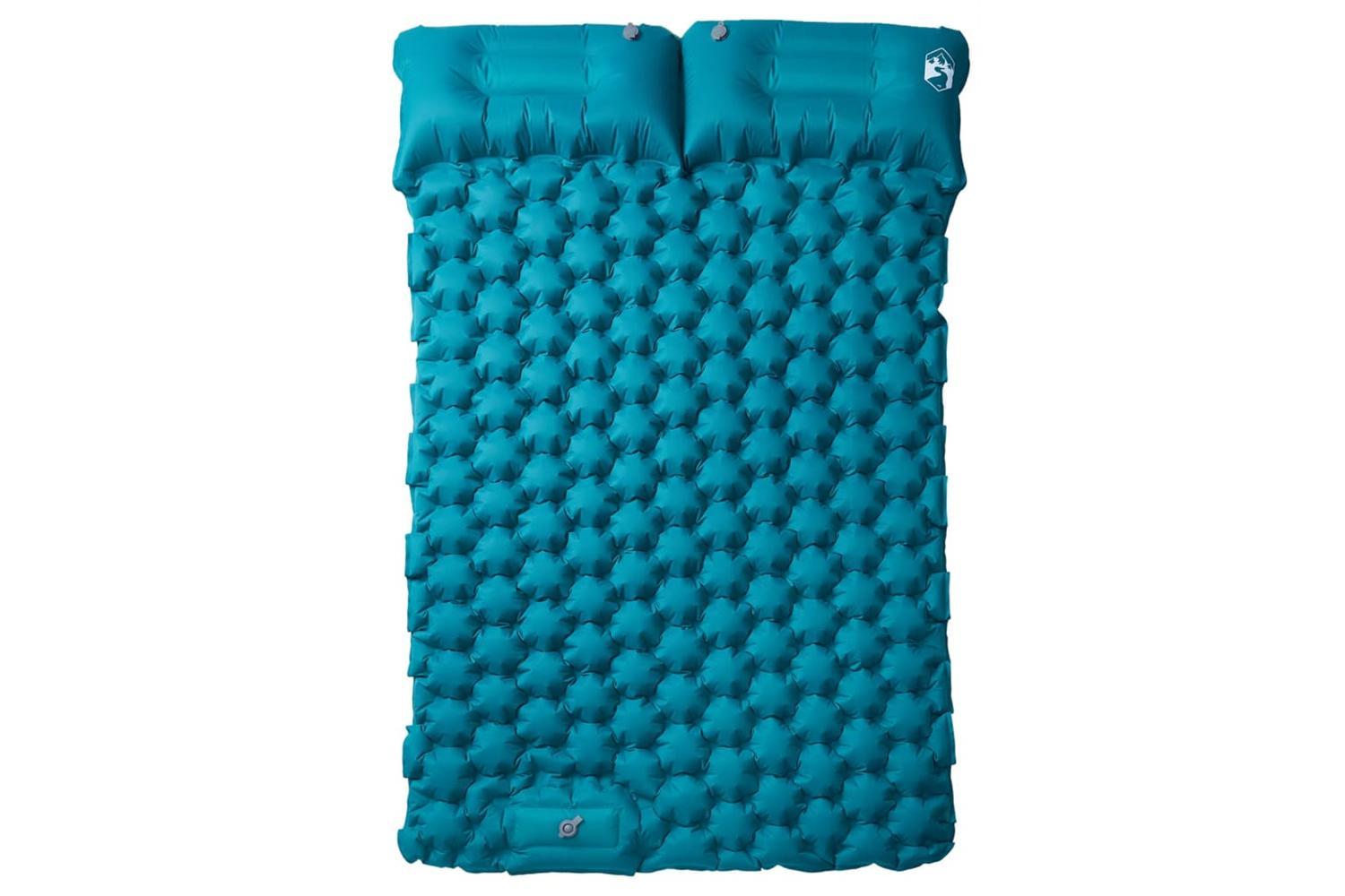 Vidaxl Self Inflating Camping Mattress With Pillows 2-person Blue-2