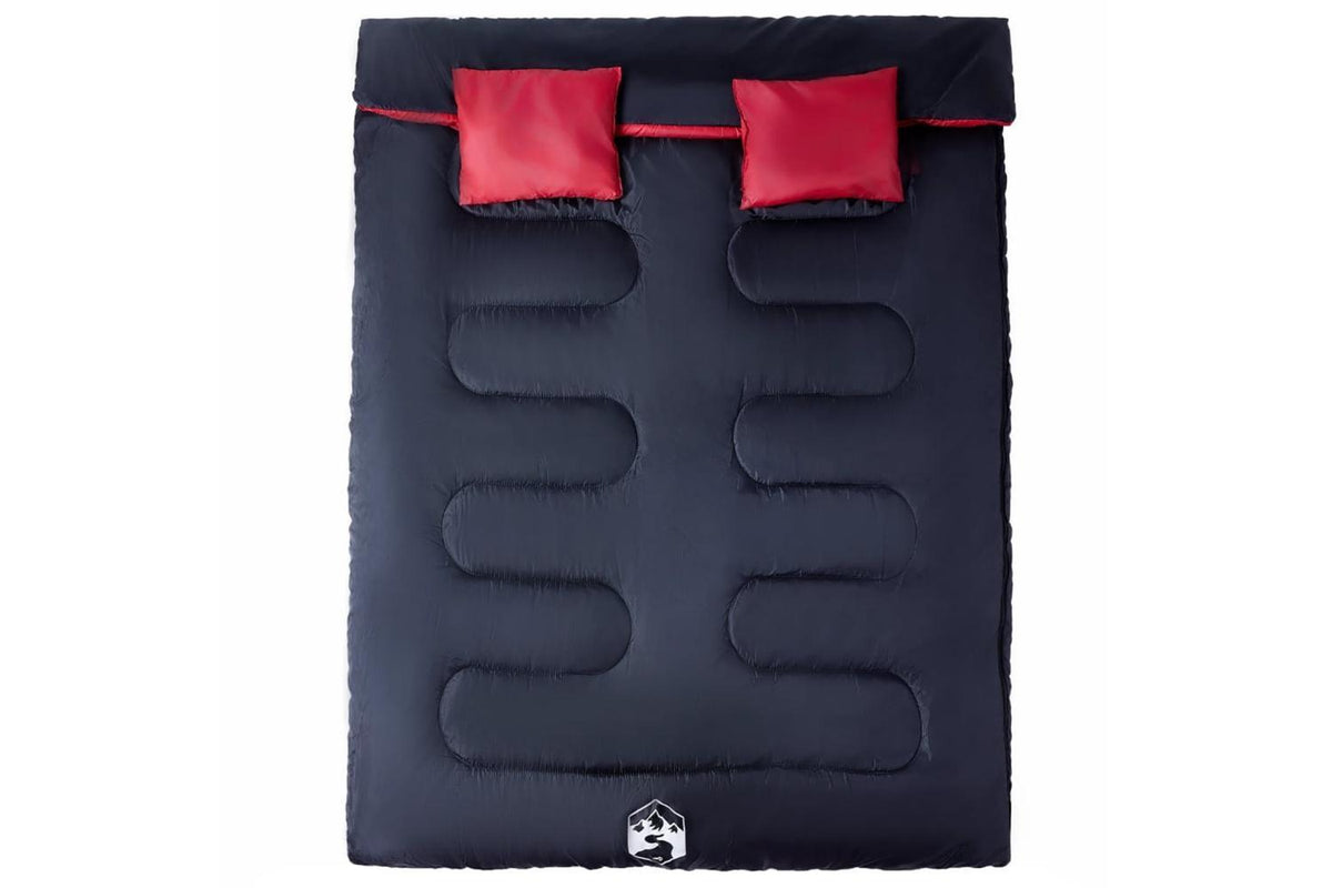 Vidaxl Double Sleeping Bag With Pillows For Adults Camping 3-4 Seasons-2