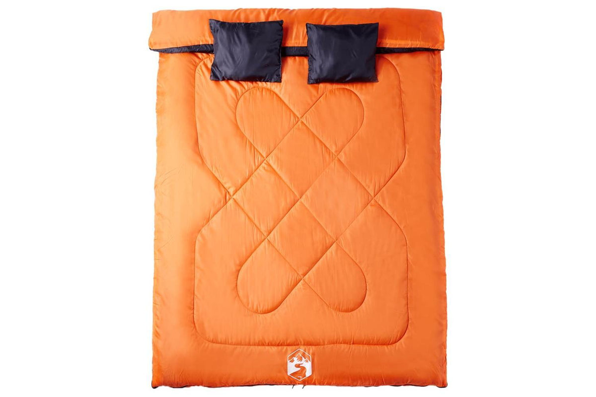 Vidaxl Double Sleeping Bag With Pillows For Adults Camping 3-4 Seasons-2