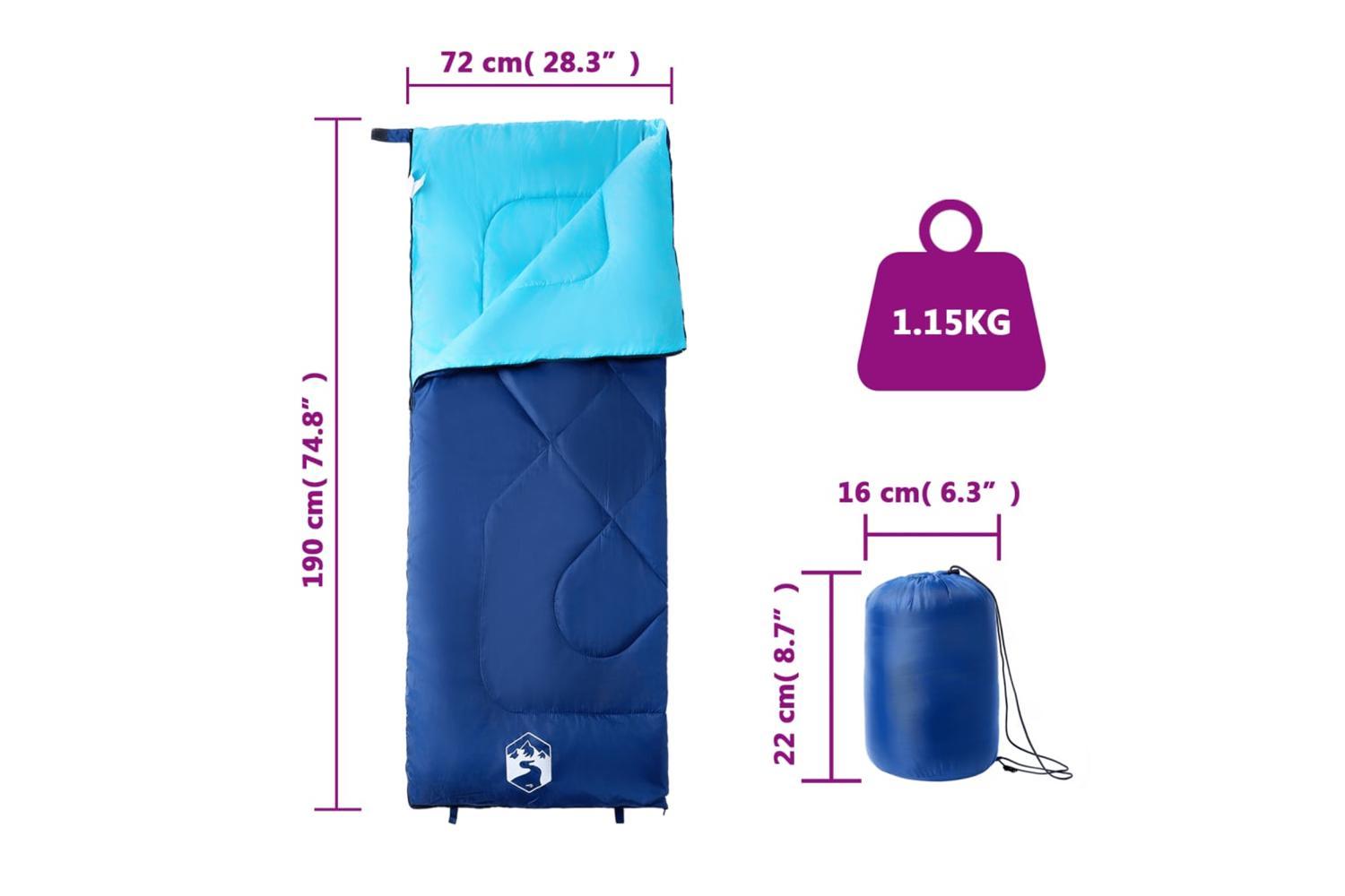 Vidaxl Sleeping Bag For Adults Camping 3 Seasons-5