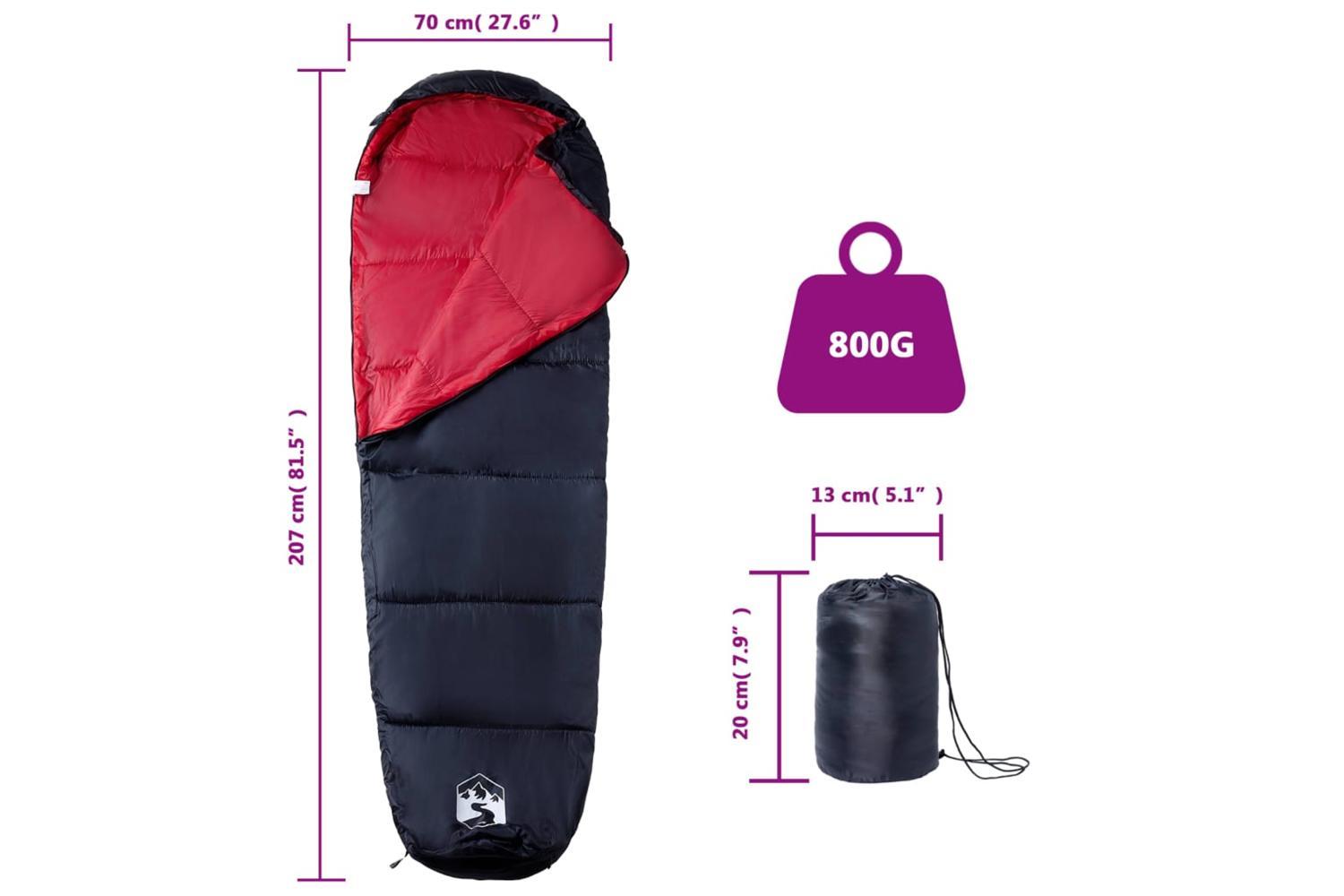 Vidaxl Mummy Sleeping Bag For Adults Camping 3 Seasons-5