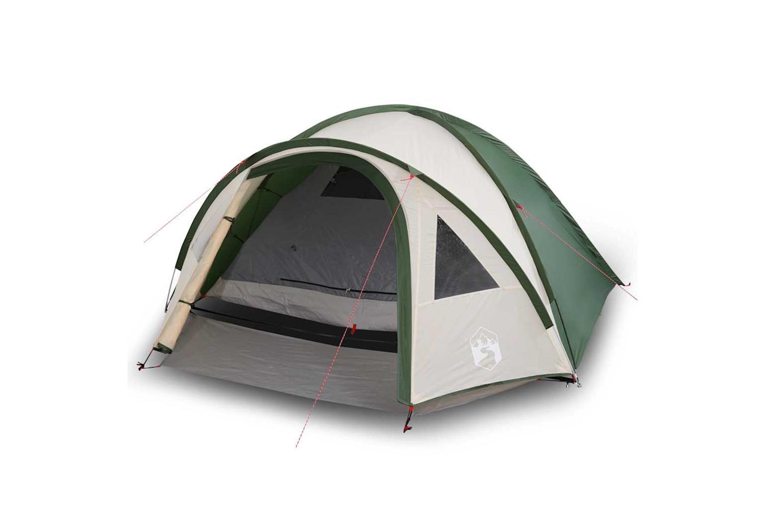 Vidaxl Camping Tent Dome 4-person Green Waterproof-2