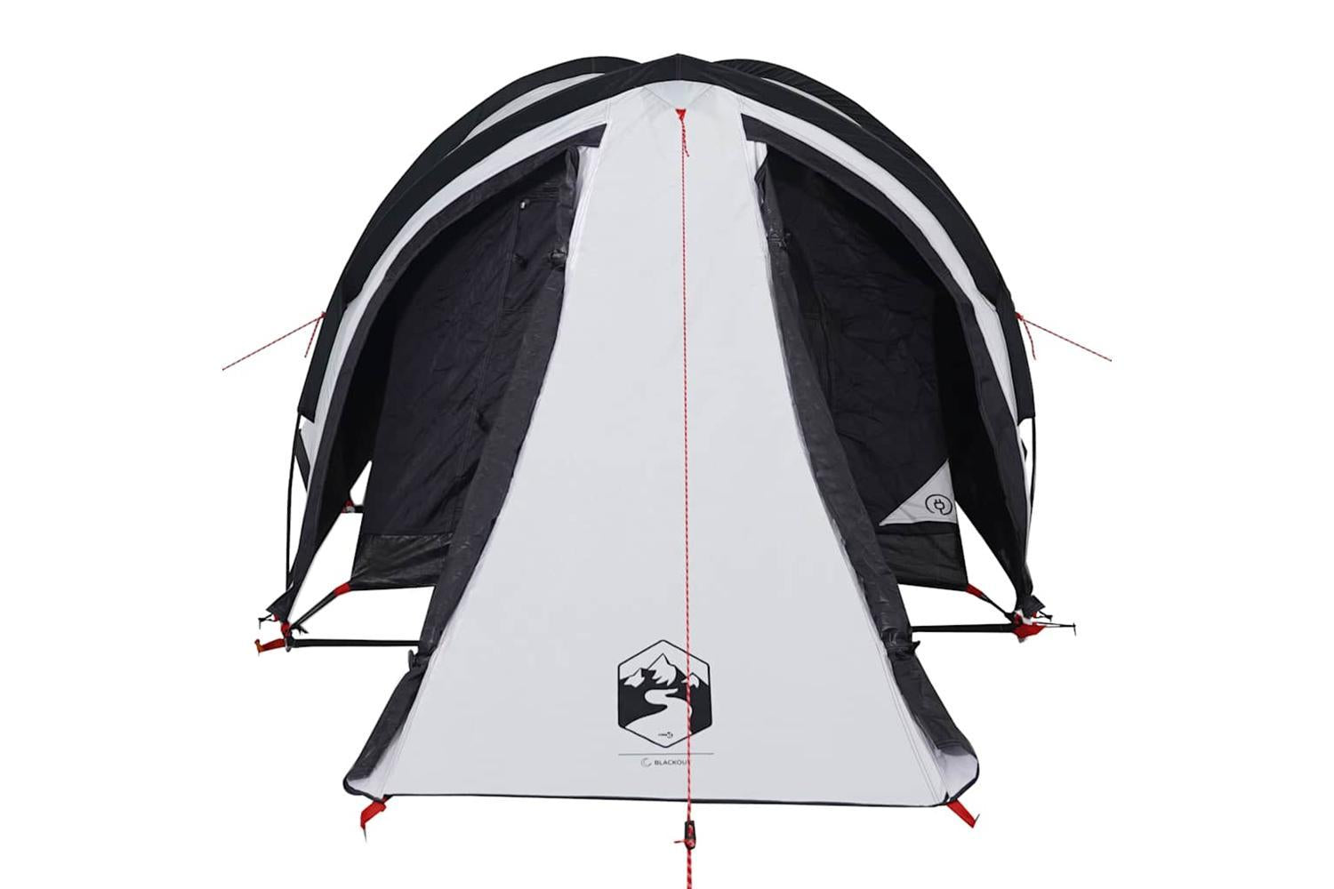 Vidaxl Camping Tent Dome 2-person White Blackout Fabric Waterproof-5