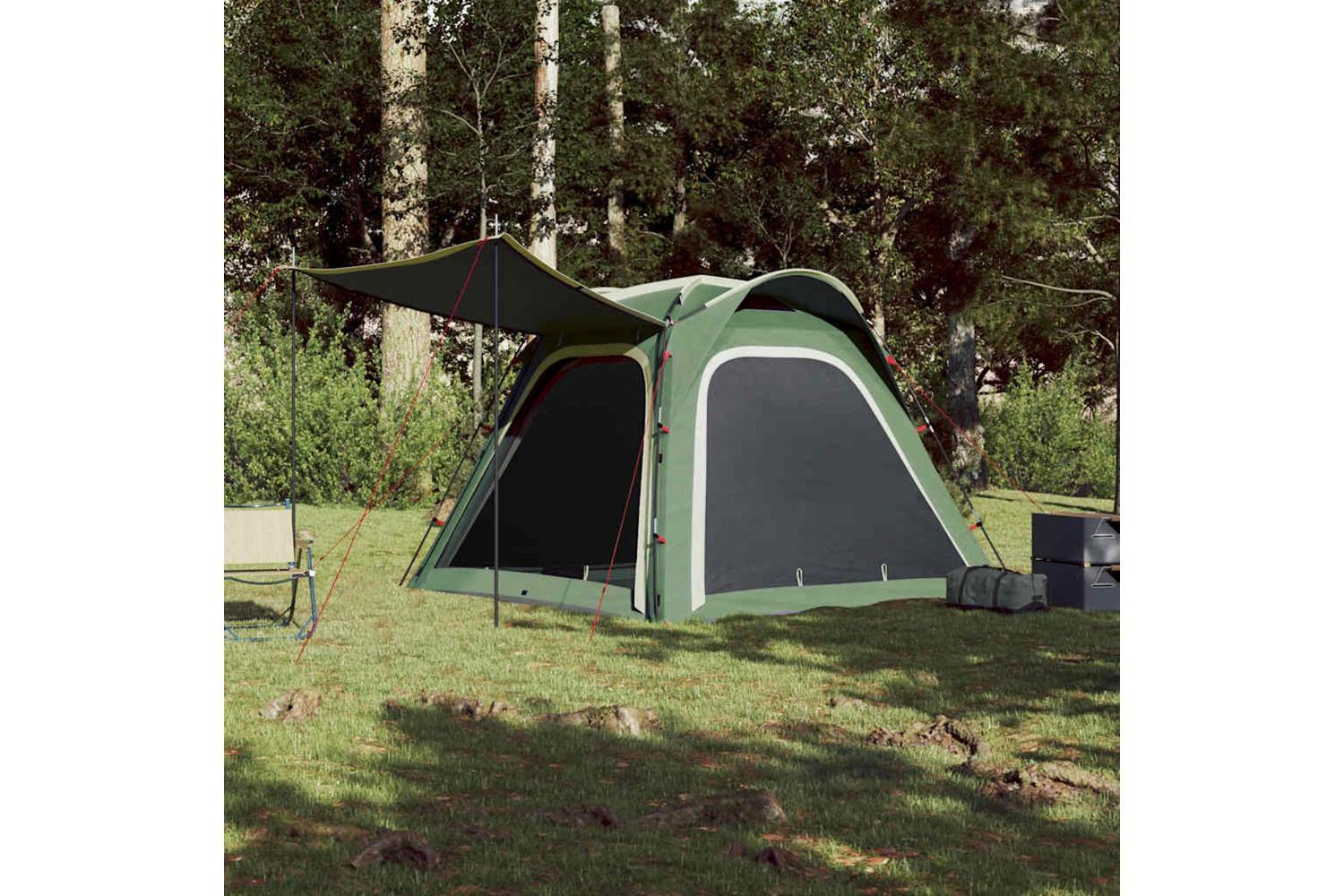 Vidaxl Camping Tent 4-person Green Quick Release Waterproof-3