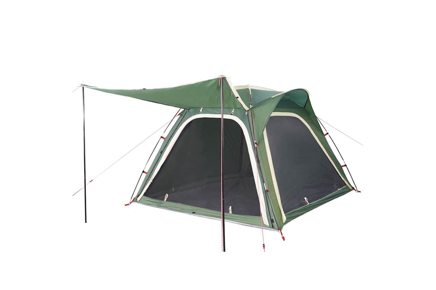 Vidaxl Camping Tent 4-person Green Quick Release Waterproof-4