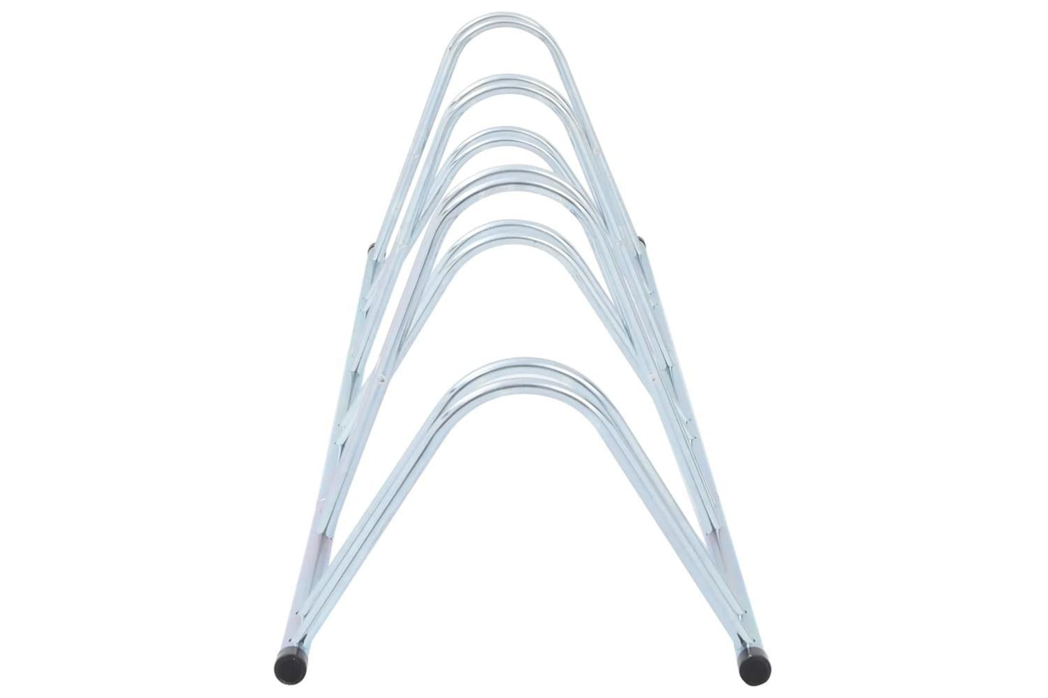 Vidaxl Bicycle Stand For 6 Bikes Floor Freestanding Galvanised Steel-4