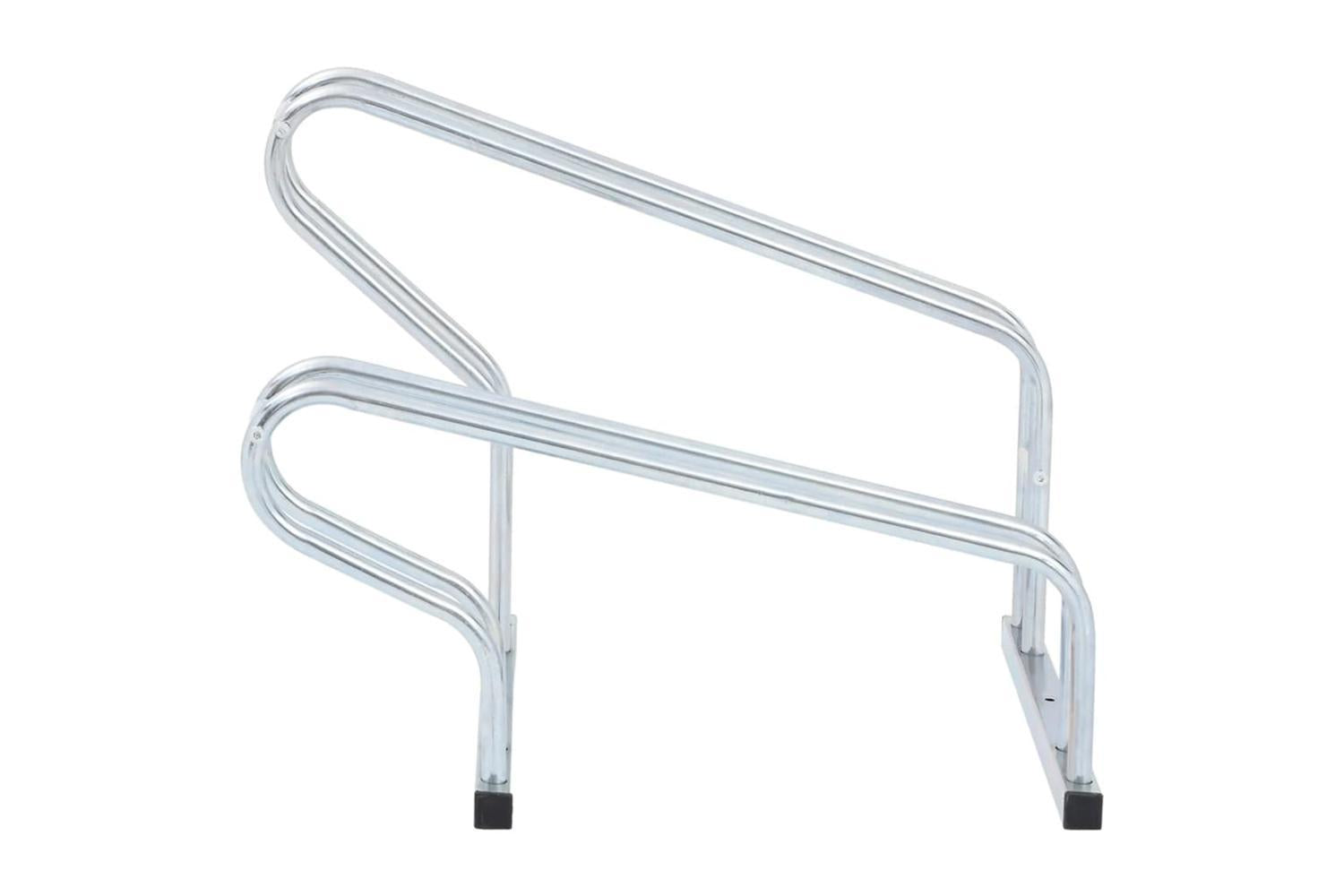 Vidaxl Bicycle Stand For 2 Bikes Floor Freestanding Galvanised Steel-4