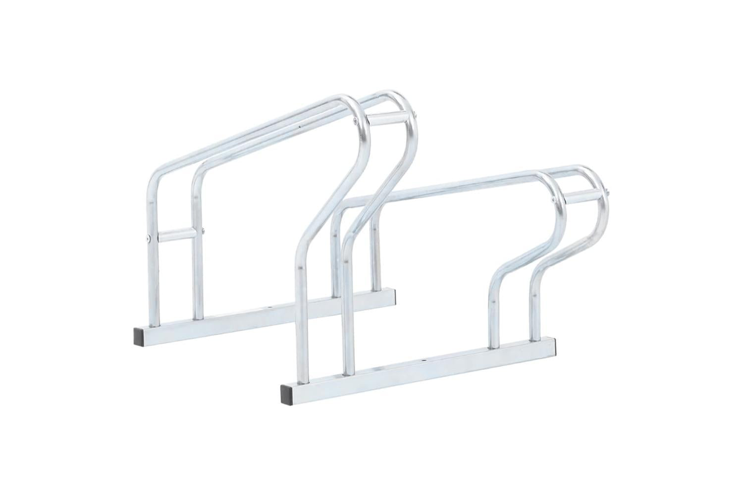 Vidaxl Bicycle Stand For 2 Bikes Floor Freestanding Galvanised Steel-5