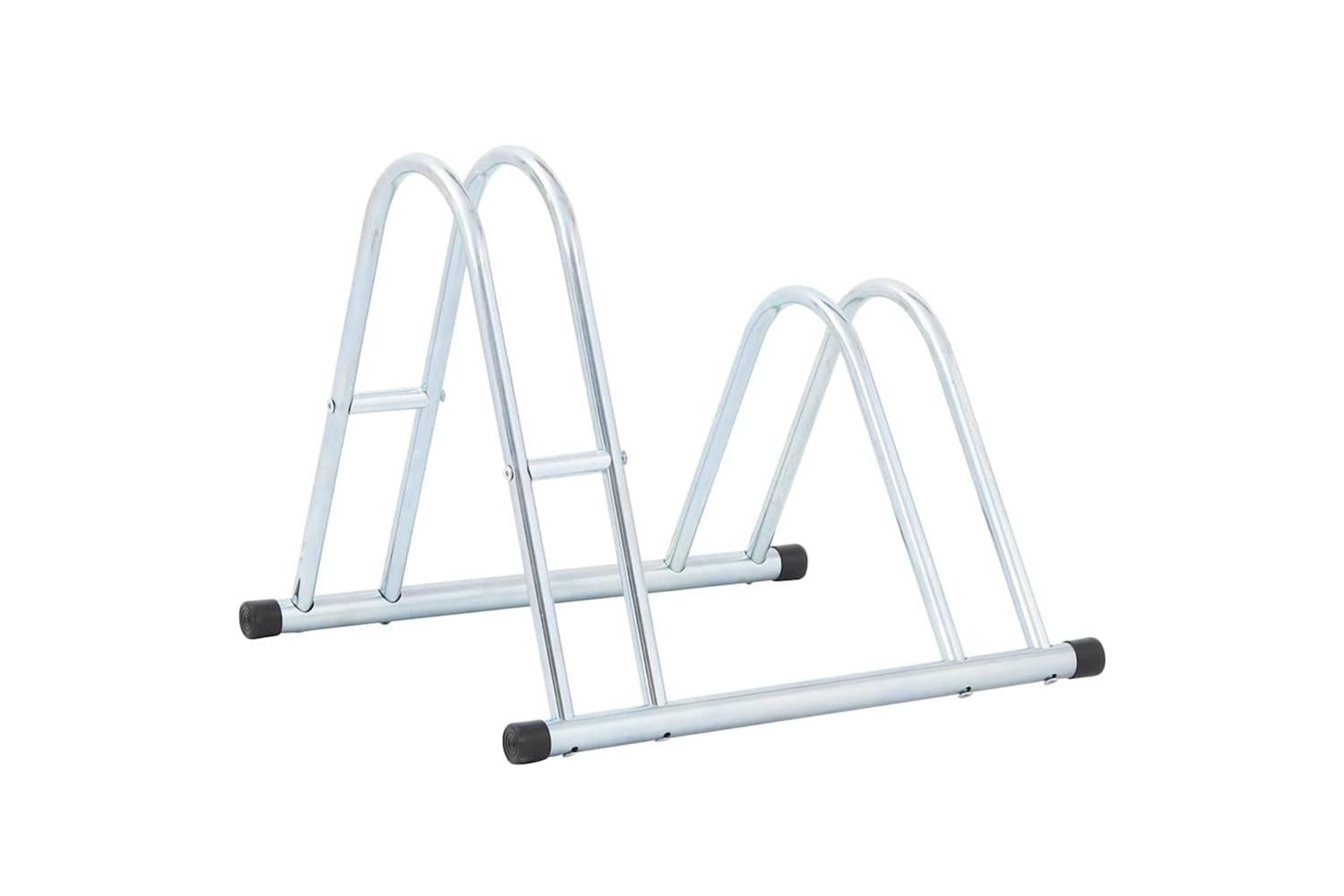 Vidaxl Bicycle Stand For 2 Bikes Floor Freestanding Galvanised Steel-5