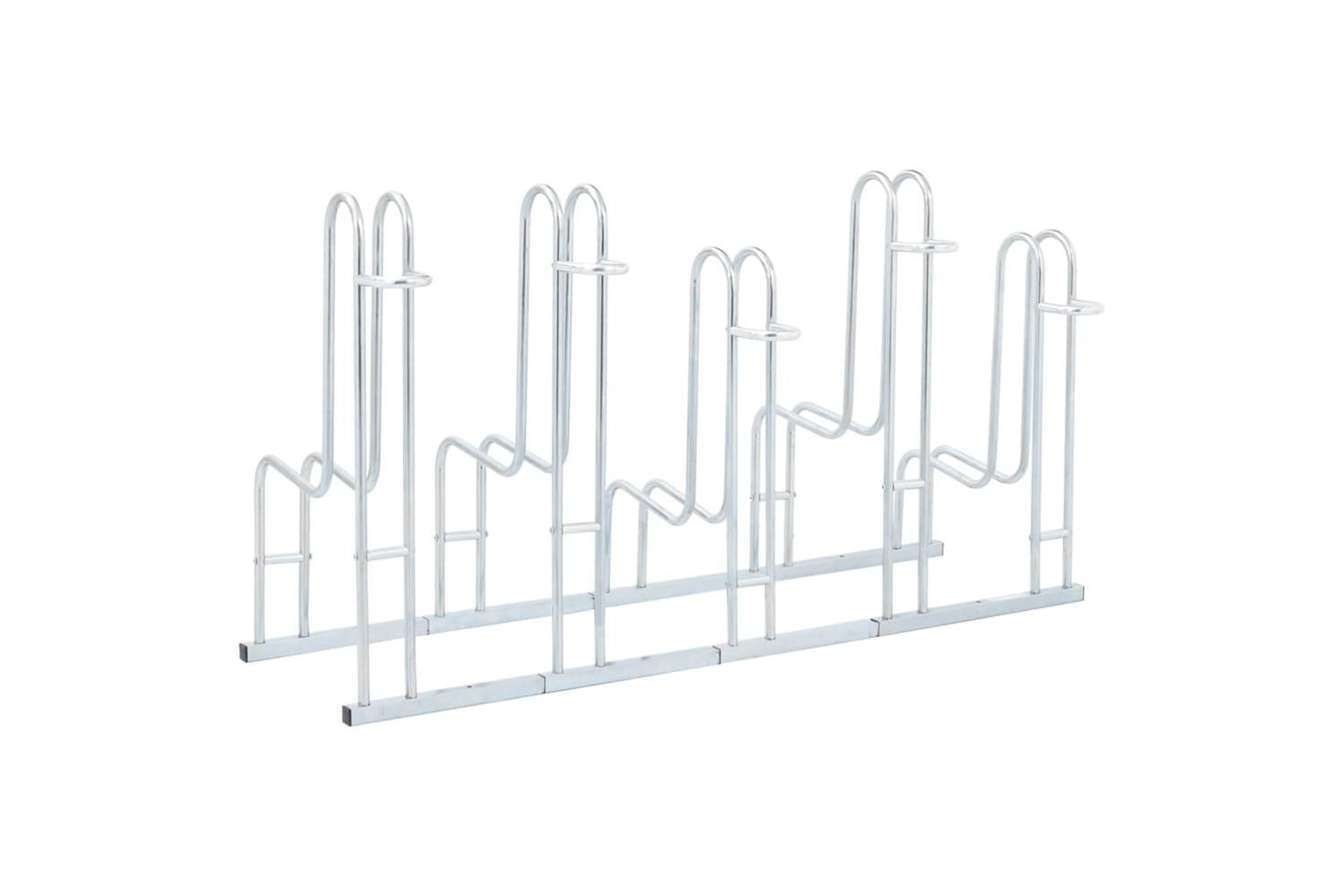 Vidaxl Bicycle Stand For 5 Bikes Floor Freestanding Galvanised Steel-5
