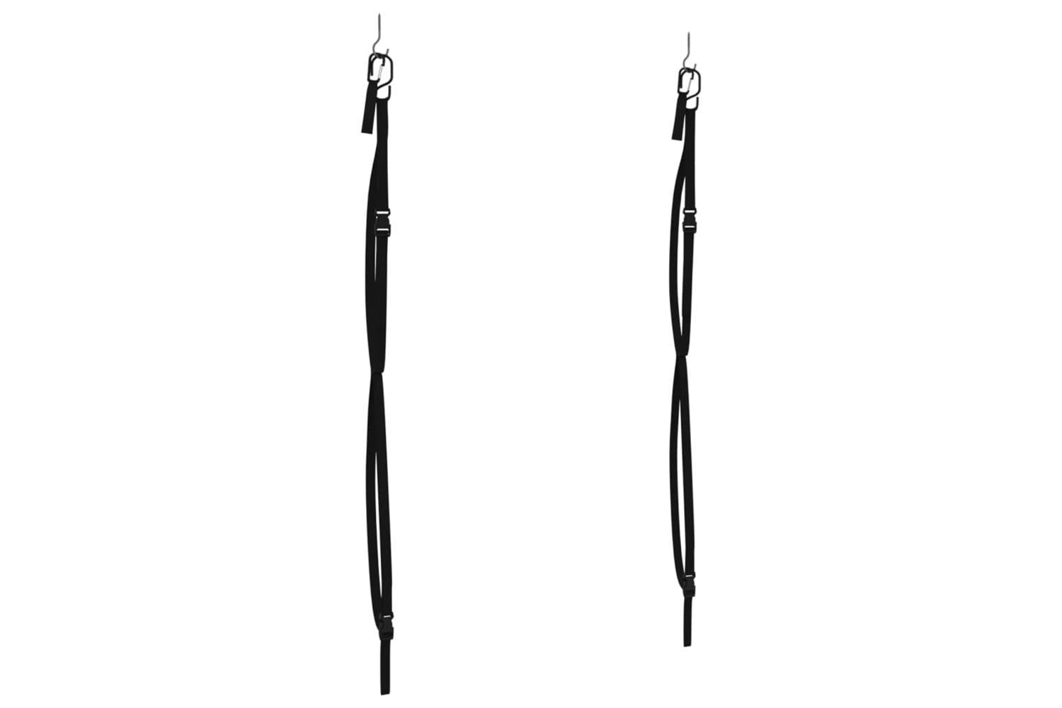 Vidaxl Double Kayak Storage Straps With Paddle Clips 50 Kg-2