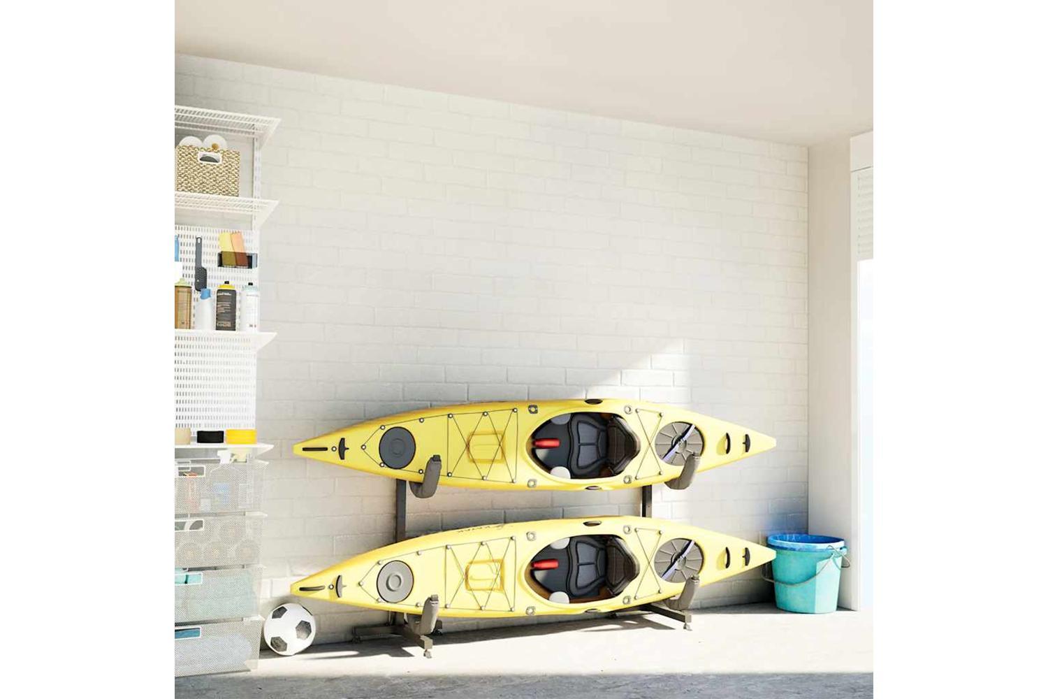 Vidaxl Kayak Storage Rack For 2 KayakÃ¢Â 250x57x127.5 CmÃ¢Â steel-3