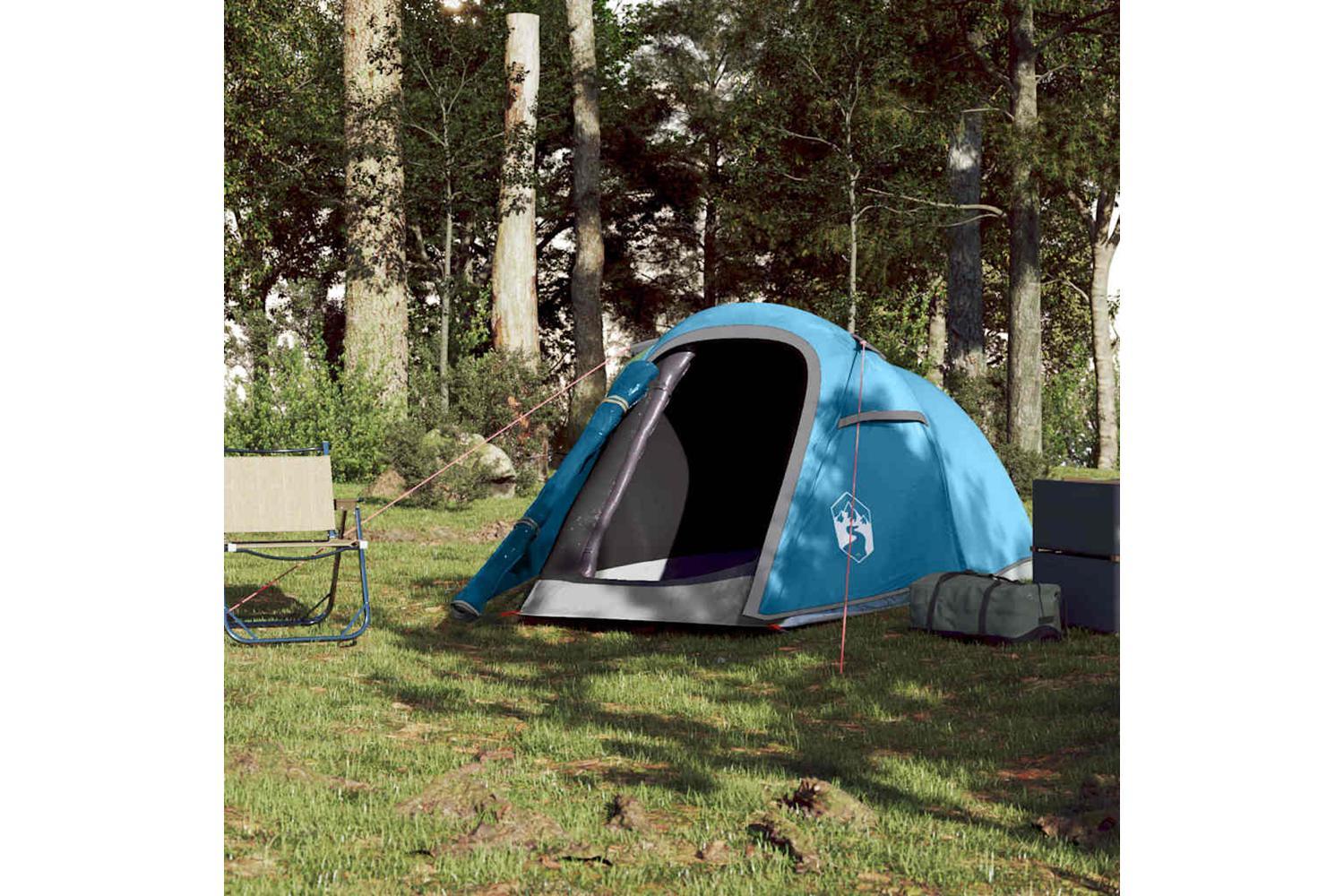 Vidaxl Camping Tent Tunnel 2-person Blue Waterproof-3